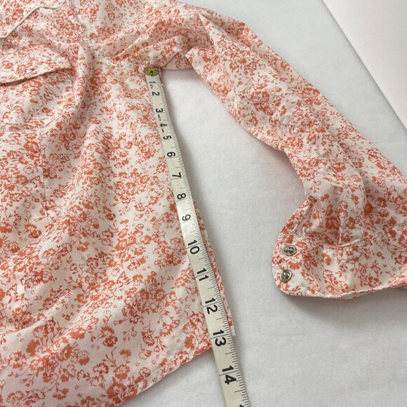 American Eagle Outfitters Floral Snap Button Cowgirl Top Size L - Picture 12 of 14